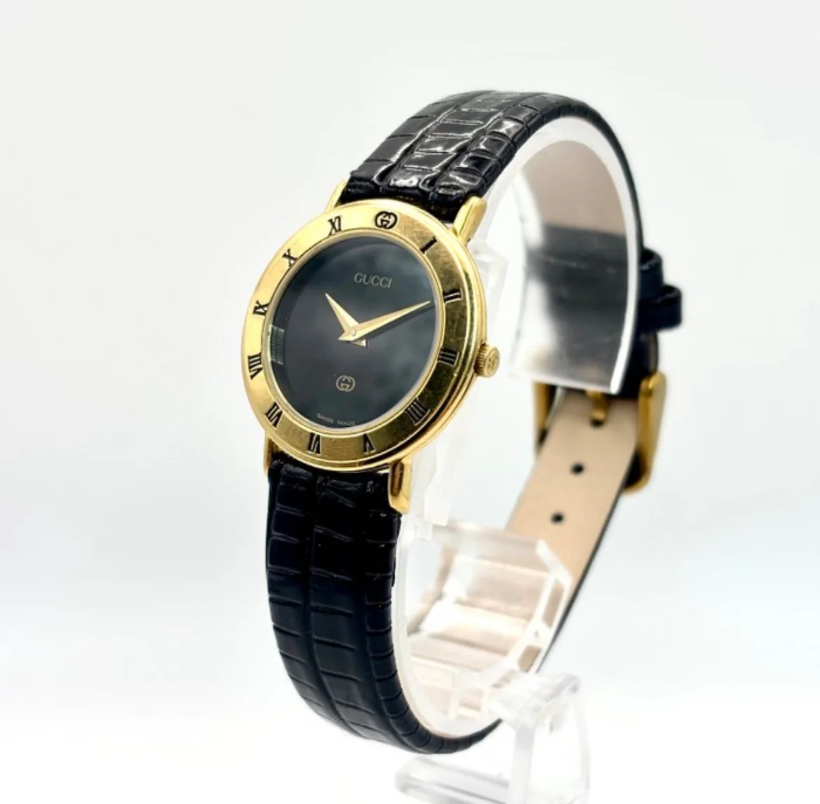 Elegante Gucci Vintage Quartz-Uhr für Damen – 25 mm, Gold-Plated